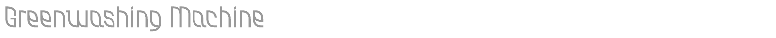 Greenwashing Machine font preview